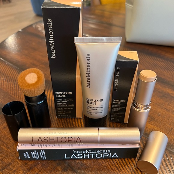 Bare Minerals NEWCosmetics Lashtopia Mascara,Complexion Rescue Dune,Kabuki Brush - Picture 1 of 5